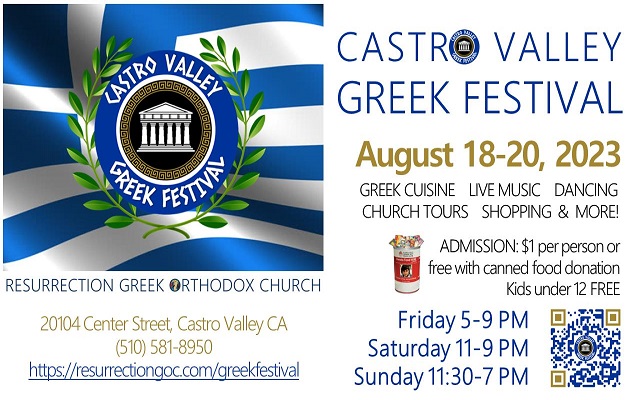 <h1 class="tribe-events-single-event-title">Castro Valley: 51st Annual Castro Valley Greek Festival w/ Mark Davis on Saturday 8/19 from 12p-2p</h1>